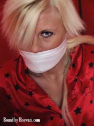 NikkiLee, Bound in Satin PJs