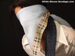 Chrissy, Blue and White Bondage 3