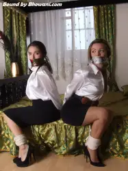 Our Gorgeous Girls, Friday Feature: White Satin Blouse Babes Bound