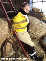 Photo of Abigail Toyne in bondage.