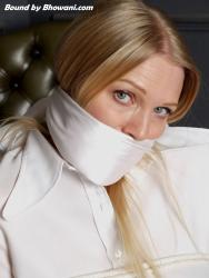 Photo of Abigail Toyne in bondage.