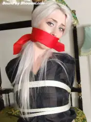 Photo of Charlotte Elizabeth in bondage.