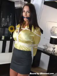 Photo of Charlie Monaco and Chloe Toy in bondage.
