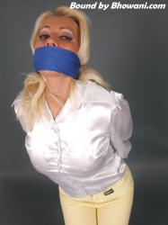 Photo of Lana Cox in bondage.