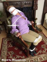 Photo of Lana Cox in bondage.