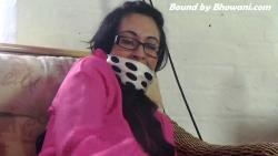 Photo of Tia in bondage.