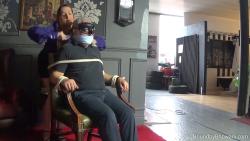 Photo of Liz Rainbow in bondage.