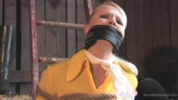 Photo of Abigail Toyne in bondage.