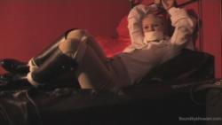 Photo of Abigail Toyne in bondage.